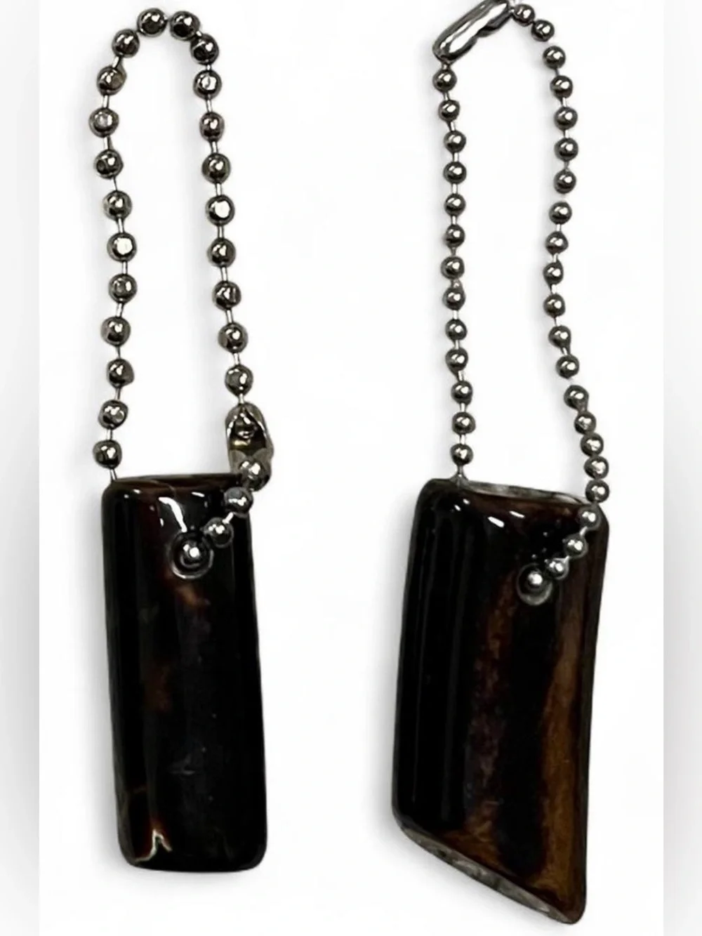 Vintage Brown and Black Stone Key Chains